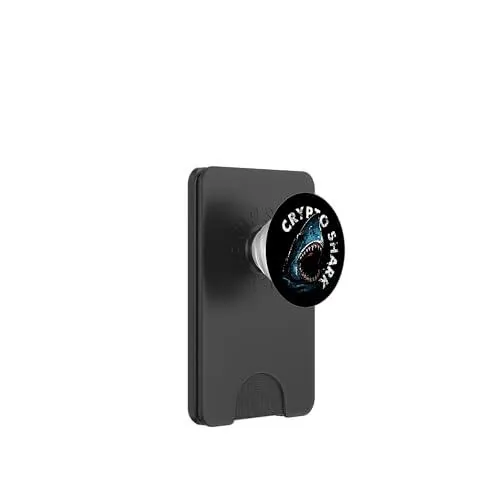 Criptomoneda Shark Blockchain Bitcoin Inversor PopSockets PopWallet para MagSafe
