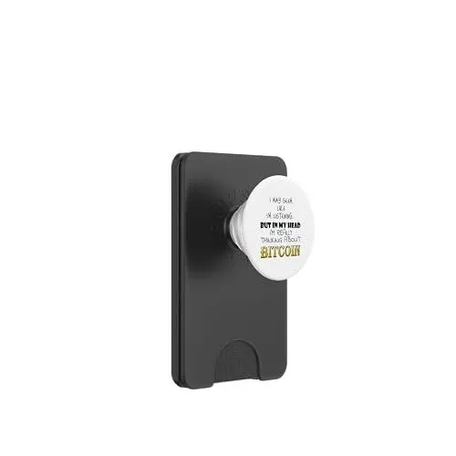 Pensando en Bitcoin Cryptocurrency Funny Crypto Meme BTC PopSockets PopWallet para MagSafe