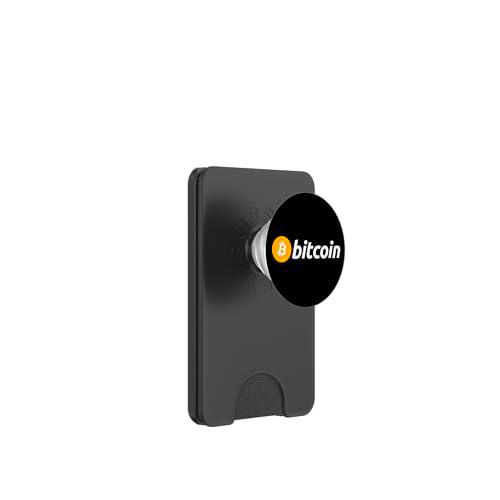 Soporte de Bitcoin Logotipo de Bitcoin de cripto-moneda PopSockets PopWallet para MagSafe