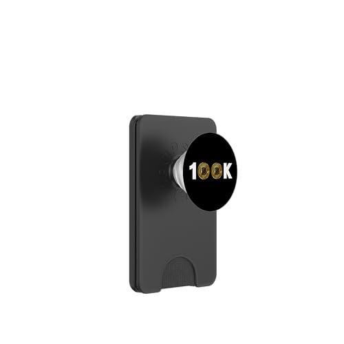 Bitcoin 100K Bitcoin BTC 100k Criptomoneda PopSockets PopWallet para MagSafe