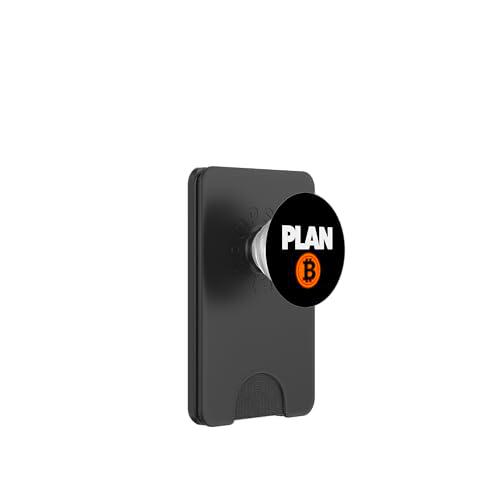 Vintage BTC Bitcoin Cryptocurrency Plan B, Bitcoin Graphic PopSockets PopWallet para MagSafe