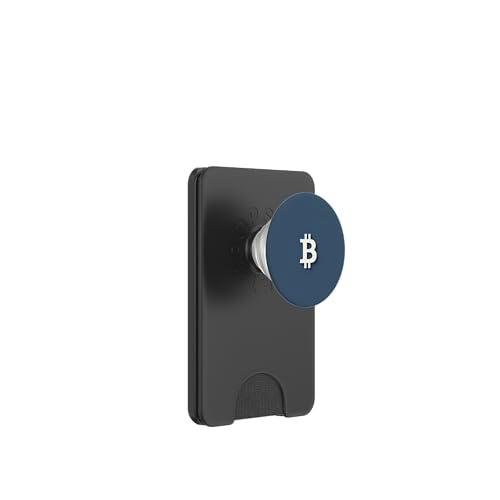 Diseño de Bitcoin de cadena de bloques minimalista criptográfico PopSockets PopWallet para MagSafe