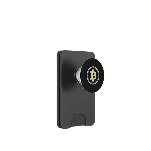 Diseño criptográfico minimalista de Bitcoin para entusiastas de Blockchain PopSockets PopWallet para MagSafe