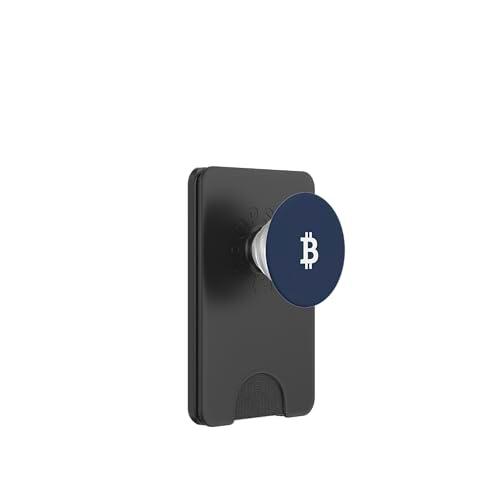 Diseño minimalista de criptomonedas Bitcoin PopSockets PopWallet para MagSafe
