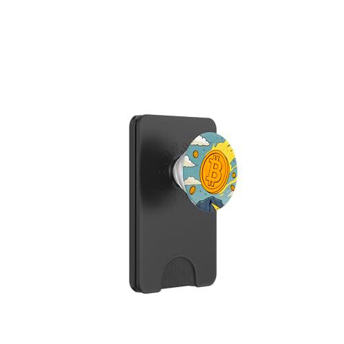 Colorido estilo Bitcoin Blockchain PopSockets PopWallet para MagSafe