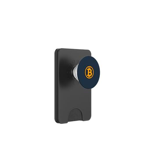 Diseño minimalista de Bitcoin Blockchain PopSockets PopWallet para MagSafe