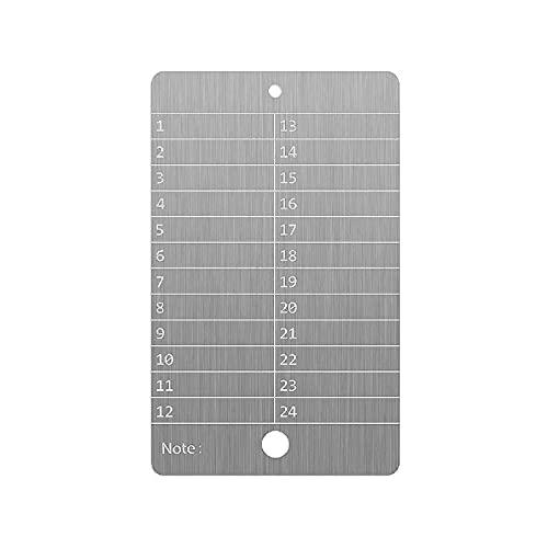 Bitcoin Wallet acero,Monedero criptomoneda para hardware Cold Wallet Backup,Bitcoin Crypto Cryptocurrency Seed Storage Compatible con todo el hardware BIP39 (individual), plata