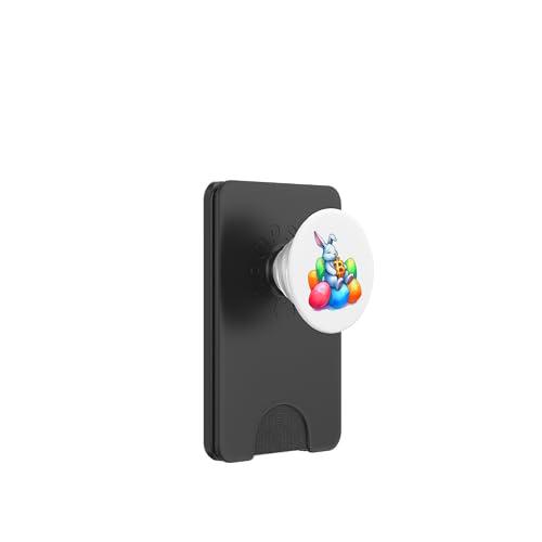 Huevos de conejo de Pascua Bitcoin Fiesta de Pascua Lindo Conejo PopSockets PopWallet para MagSafe