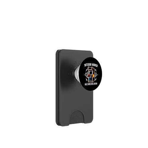 Bitcoin Funny: Bitcoin Miner solo extrae Bitcoin real PopSockets PopWallet para MagSafe