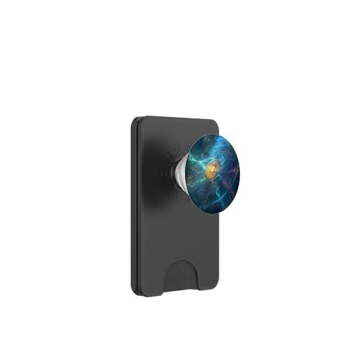 Bitcoin Universo Todo el Espacio Tierra Mundo PopSockets PopWallet para MagSafe