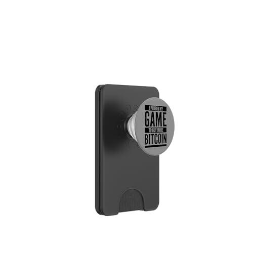 He pausado mi juego para comprar más Bitcoin PopSockets PopWallet para MagSafe