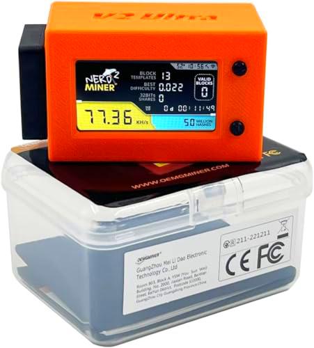 NerdMiner V2 Ultra Bitcoin Miner 78 KH/s con pantalla táctil y ventilador