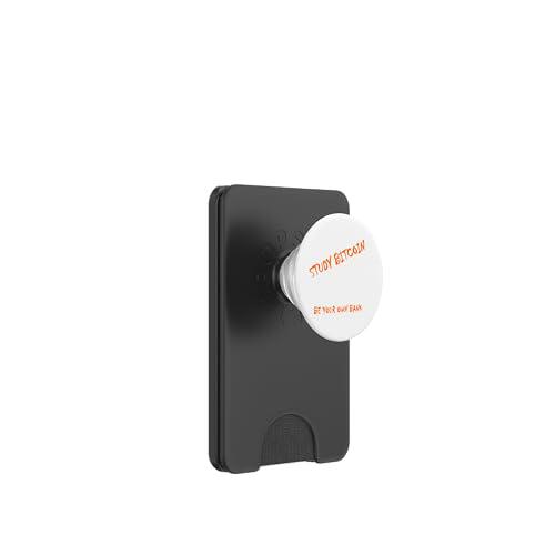 Estudio Bitcoin, BE THE CHANGE, 21 millones, prueba de trabajo PopSockets PopWallet para MagSafe