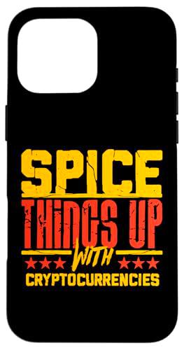 Criptomoneda Divertida Moneda Digital Bitcoin Minería Carcasa para iPhone 16 Pro Max