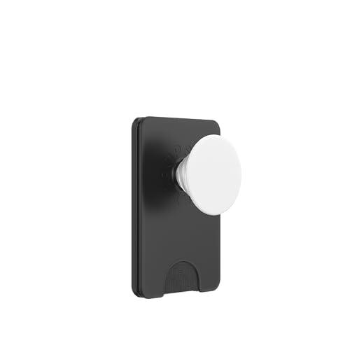 Fuente Bitcoin normal blanca central PopSockets PopWallet para MagSafe