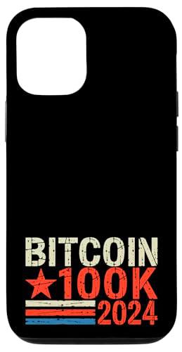 Bitcoin 100K 2024 Inversor en criptomonedas vota por Bitcoin Carcasa para iPhone 12/12 Pro