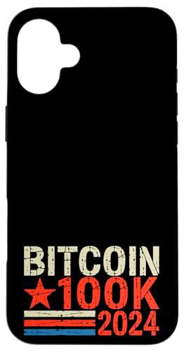 Bitcoin 100K 2024 Inversor en criptomonedas vota por Bitcoin Carcasa para iPhone 16 Plus