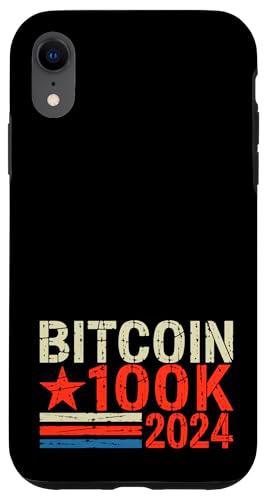 Bitcoin 100K 2024 Inversor en criptomonedas vota por Bitcoin Carcasa para iPhone XR