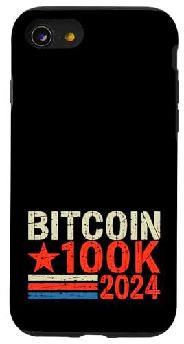 Bitcoin 100K 2024 Inversor en criptomonedas vota por Bitcoin Carcasa para iPhone SE (2020) / 7 / 8