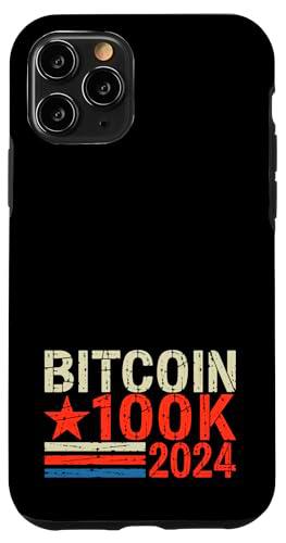 Bitcoin 100K 2024 Inversor en criptomonedas vota por Bitcoin Carcasa para iPhone 11 Pro