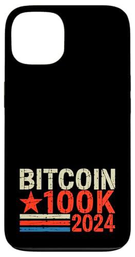 Bitcoin 100K 2024 Inversor en criptomonedas vota por Bitcoin Carcasa para iPhone 13