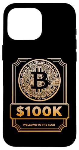 Bitcoin 100k bienvenido al club, cripto bitcoin Carcasa para iPhone 16 Pro Max
