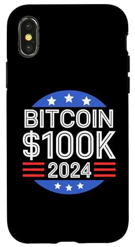 Bitcoin $100K 2024 Inversor en criptomonedas Vota por Bitcoin Carcasa para iPhone X/XS