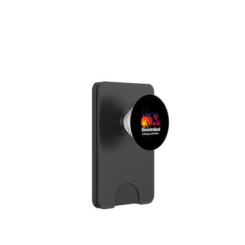 Digital Nomad Bitcoin Viaje Libertad Arte Vida Remota Bitcoin PopSockets PopWallet para MagSafe