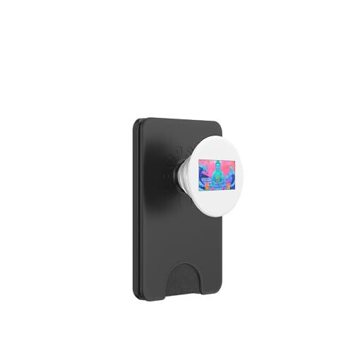 Bitcoin Buda calma Relajación Asia Hinduismo Karma PopSockets PopWallet para MagSafe