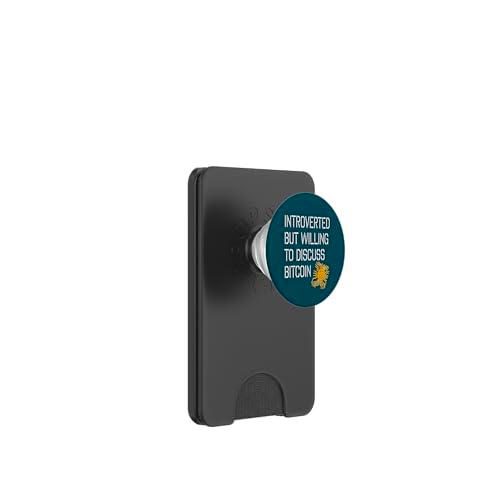 Introvertido pero dispuesto a discutir Bitcoin Funny Blockchain PopSockets PopWallet para MagSafe