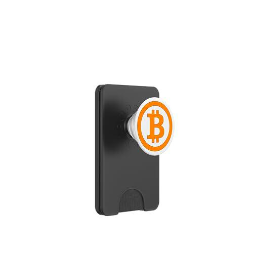 Bitcoin Logo Orange Grande PopSockets PopWallet para MagSafe