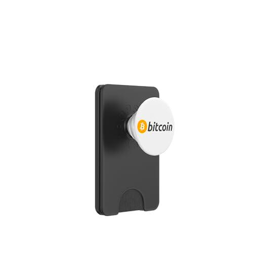 Soporte de Bitcoin Logotipo de Bitcoin de cripto moneda PopSockets PopWallet para MagSafe