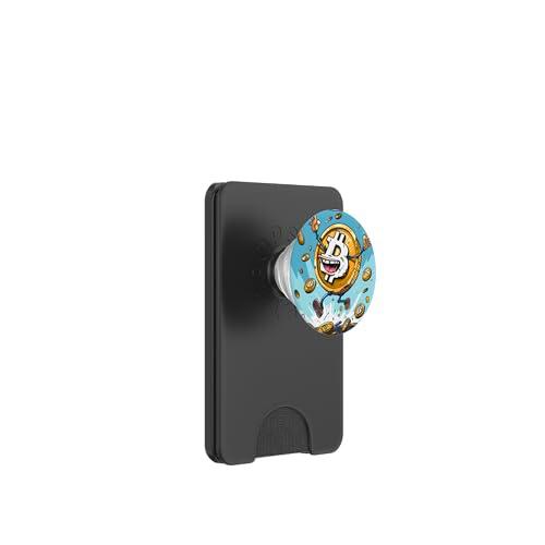 Bitcoin Meme Divertido Comic PopSockets PopWallet para MagSafe