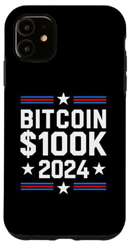 Bitcoin $100K 2024 Inversor en criptomonedas Vota por Bitcoin Carcasa para iPhone 11