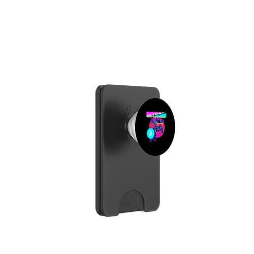 Bitcoin Giraffe (Gráfico Divertido Estilo BTC 80) PopSockets PopWallet para MagSafe