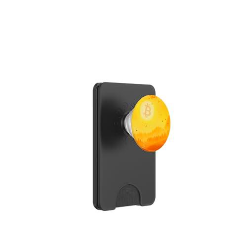 Bitcoin Sol Puesta de Sol Calor Seguridad Familia PopSockets PopWallet para MagSafe