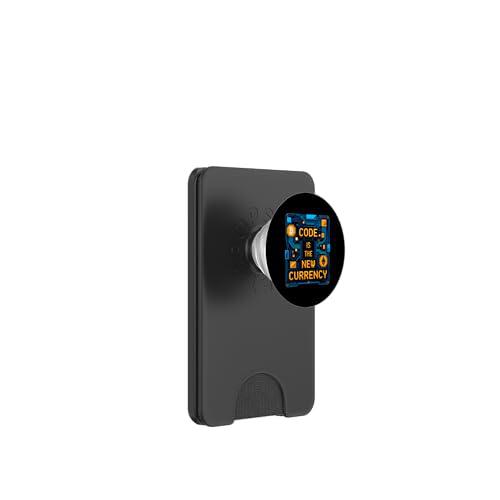 Bitcoin Crypto Code es la Nueva Moneda Blockchain PopSockets PopWallet para MagSafe