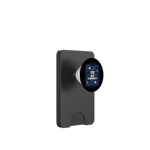 Bitcoin Crypto Code es la Nueva Moneda Blockchain PopSockets PopWallet para MagSafe