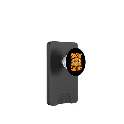 Estadísticas de apilamiento de criptomonedas de Bitcoin PopSockets PopWallet para MagSafe