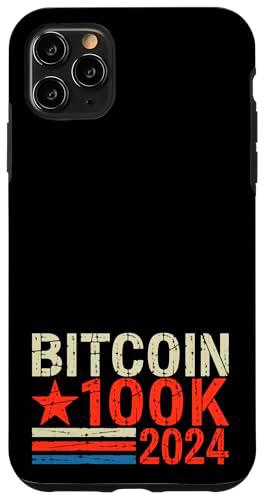 Bitcoin 100K 2024 Inversor en criptomonedas vota por Bitcoin Carcasa para iPhone 11 Pro Max