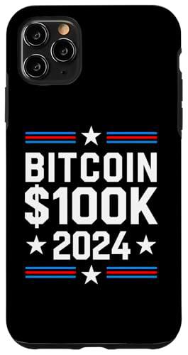 Bitcoin $100K 2024 Inversor en criptomonedas Vota por Bitcoin Carcasa para iPhone 11 Pro Max