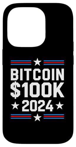 Bitcoin $100K 2024 Inversor en criptomonedas Vota por Bitcoin Carcasa para iPhone 14 Pro
