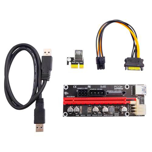 ELFJMZP Tarjeta elevadora PCIe 1X a 16X para minería Bitcoin