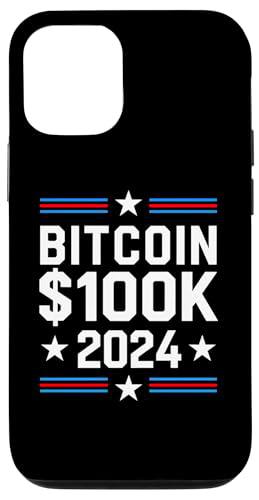 Bitcoin $100K 2024 Inversor en criptomonedas Vota por Bitcoin Carcasa para iPhone 12/12 Pro
