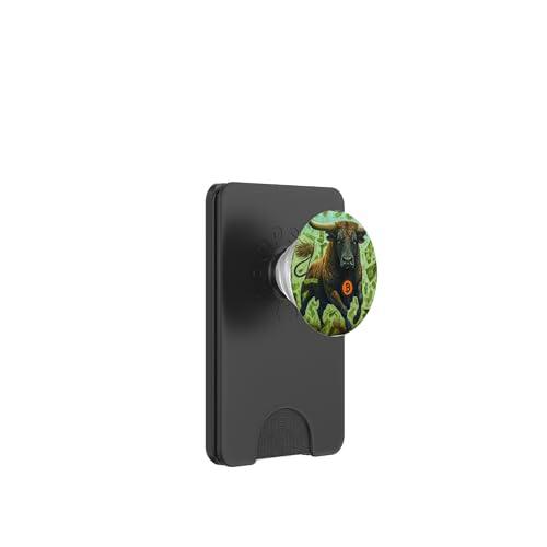 Bitcoin Bulle alcista PopSockets PopWallet para MagSafe