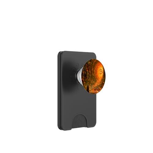 Bitcoin Futuro Ciencia Ficción PopSockets PopWallet para MagSafe