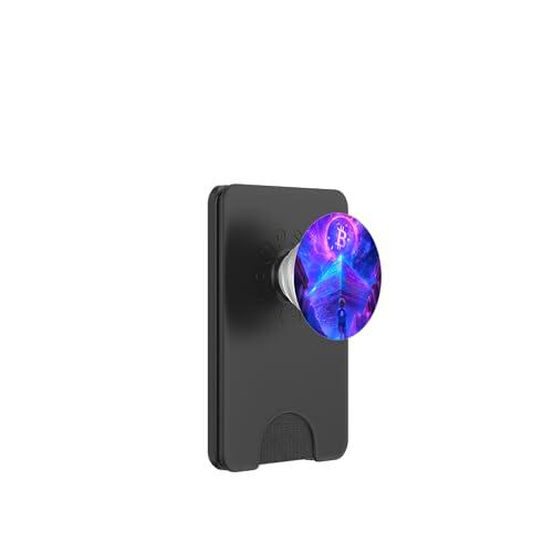Bitcoin Morado PopSockets PopWallet para MagSafe