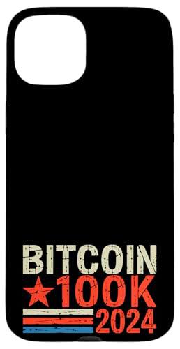 Bitcoin 100K 2024 Inversor en criptomonedas vota por Bitcoin Carcasa para iPhone 15 Plus