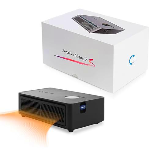 Canaan Avalon Nano 3S Bitcoin Miner Super Home Quiet SHA256 ASIC Miner 140w PSU Incluye 6TH/s Negro Stock