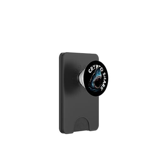 Criptomoneda Shark Blockchain Bitcoin Inversor PopSockets PopWallet para MagSafe